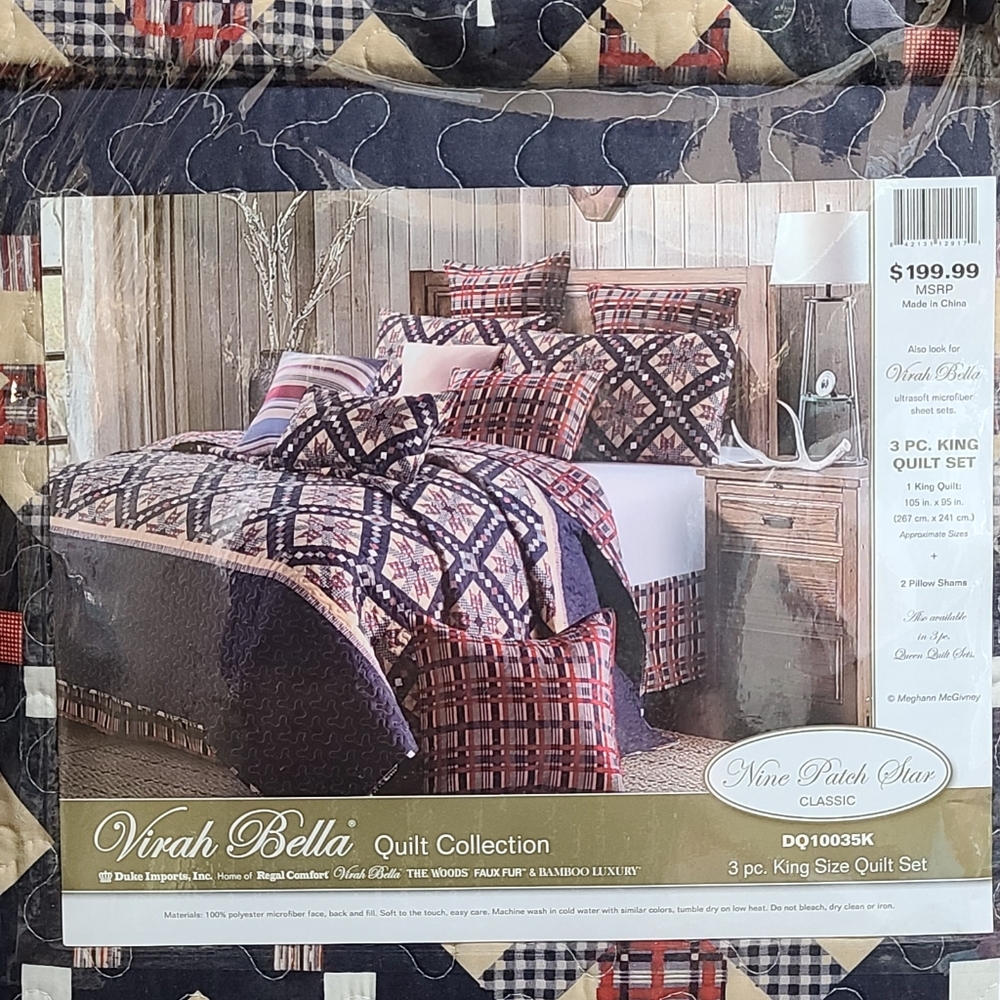 Virah Bella Nine Patch Star Quilt Set